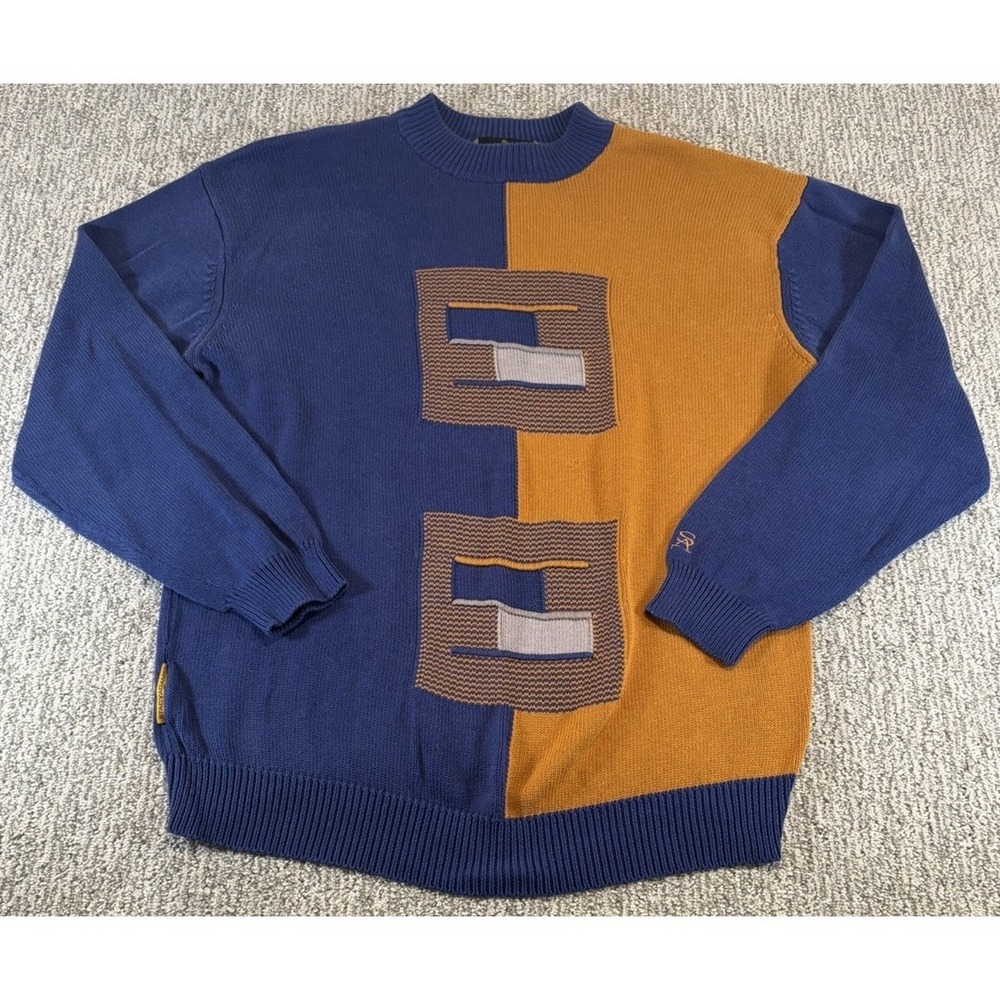 Vintage Stacy Adams 90s Knit Sweater‎ Large  Grandpa Oversized Crewneck Retro